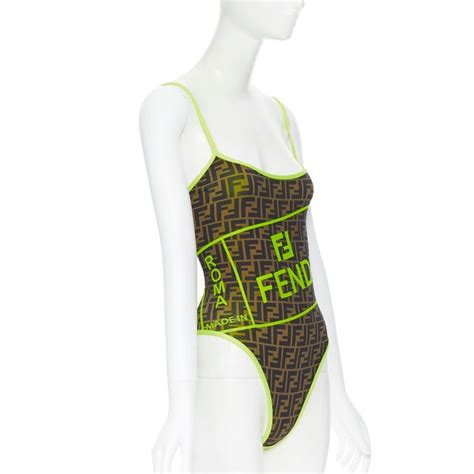 fendi swim suit|fendi neon bikini.